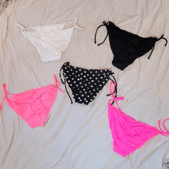 RARE 5 PAIRS NEW VS STRING RUCHED BIKINI BOTTOMS - Picture 14 of 15